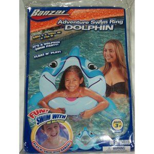 Banzai Dolphin Swim Ring 40" Tube Float Inflatable